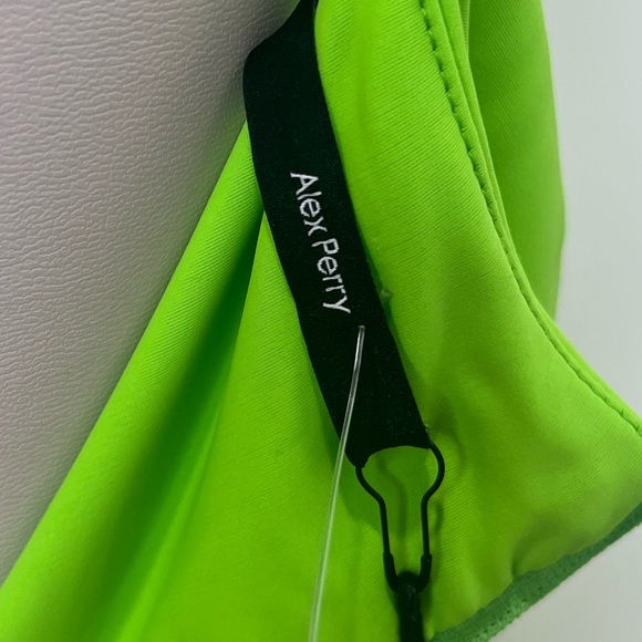 Alex Perry Everett Ruched Maxi Dress in Green Apple - Picture 15 of 16